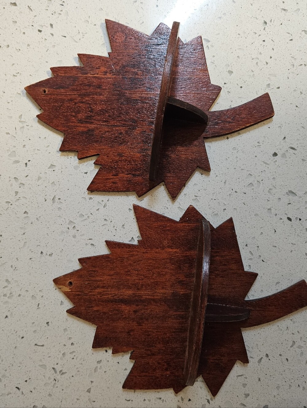 Vintage Maple Leaf Mini Wall Shelves